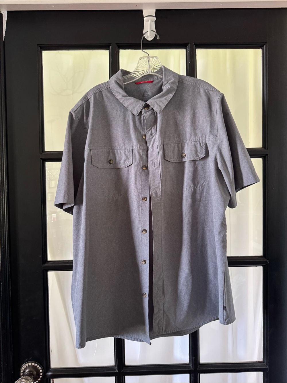 Gerry Weber Short-Sleeve Button-Down Shirt — Gray
